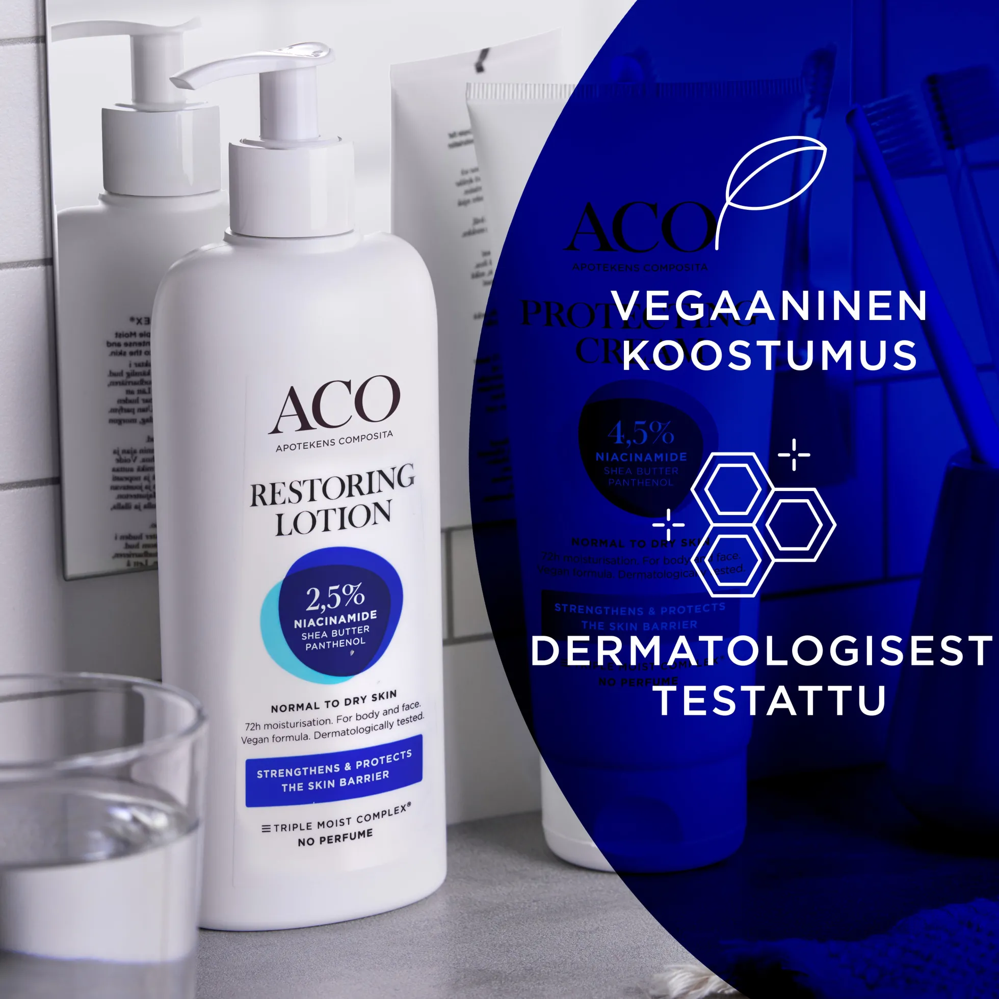 ACO Body Restoring Lotion kevyt ja tehokosteuttava vartalovoide 300 ml