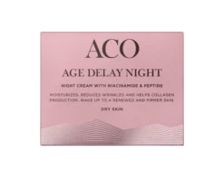 ACO Face Age Delay Night Cream Dry Skin yövoide kuivalle iholle ikääntymisen merkkeihin