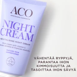 ACO Face DC Anti Age Revitalising Night Cream yövoide aikuiselle iholle 50 ml hajusteeton