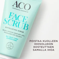 ACO Face DC Exfoliating Gentle Scrub hellävarainen kuorintavoide kasvoille 50 ml hajusteeton