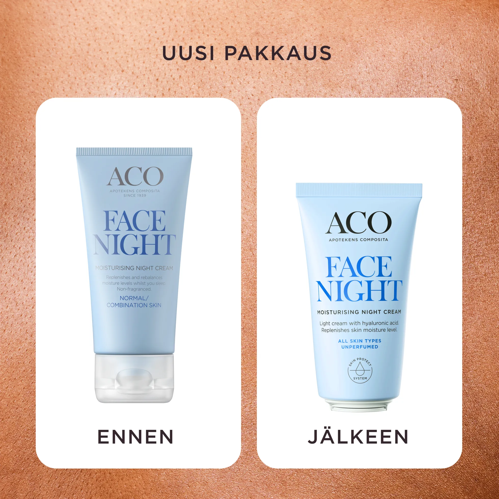 ACO Face DC Moisturising Night Cream kosteuttava yövoide 50 ml hajusteeton
