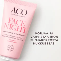 ACO Face DC Nourishing Night Cream ravitseva yövoide kuivalle iholle 50 ml hajusteeton