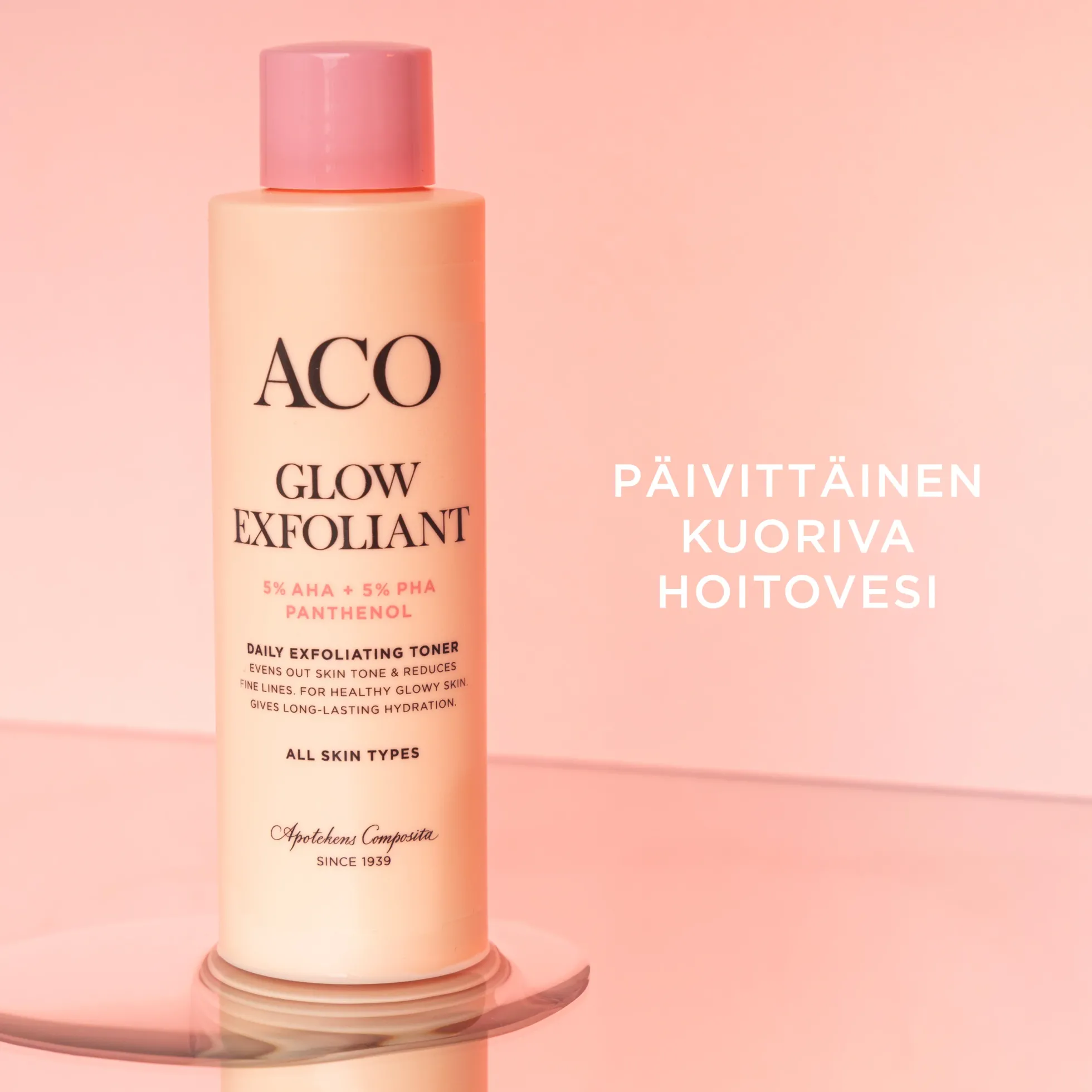 ACO Face Glow Exfoliant Toner hehkua antava kuoriva hoitovesi 150 ml