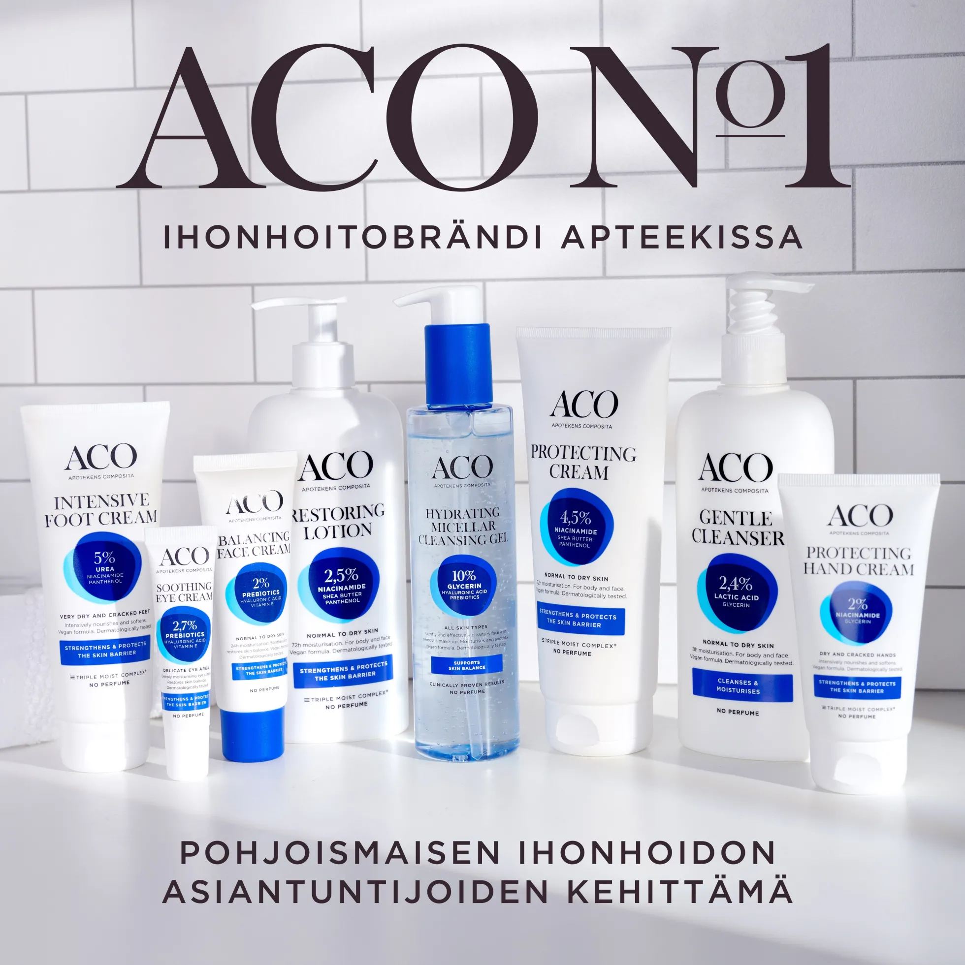 ACO Face Hydrating Micellar Cleansing Gel puhdistusgeeli herkälle iholle 200 ml