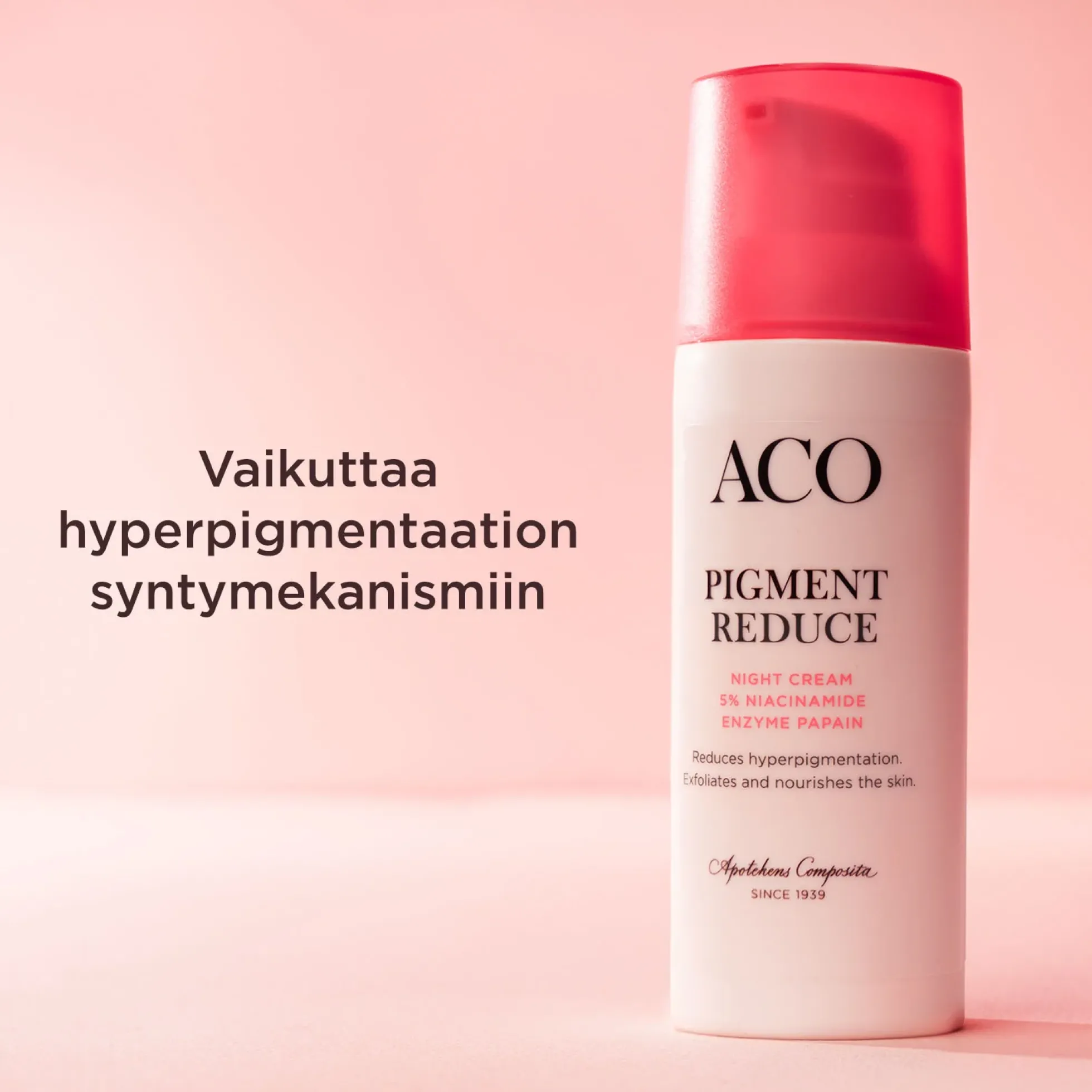 ACO Face Pigment Reduce Night Cream pigmenttimuutoksia ehkäisevä yövoide 50 ml