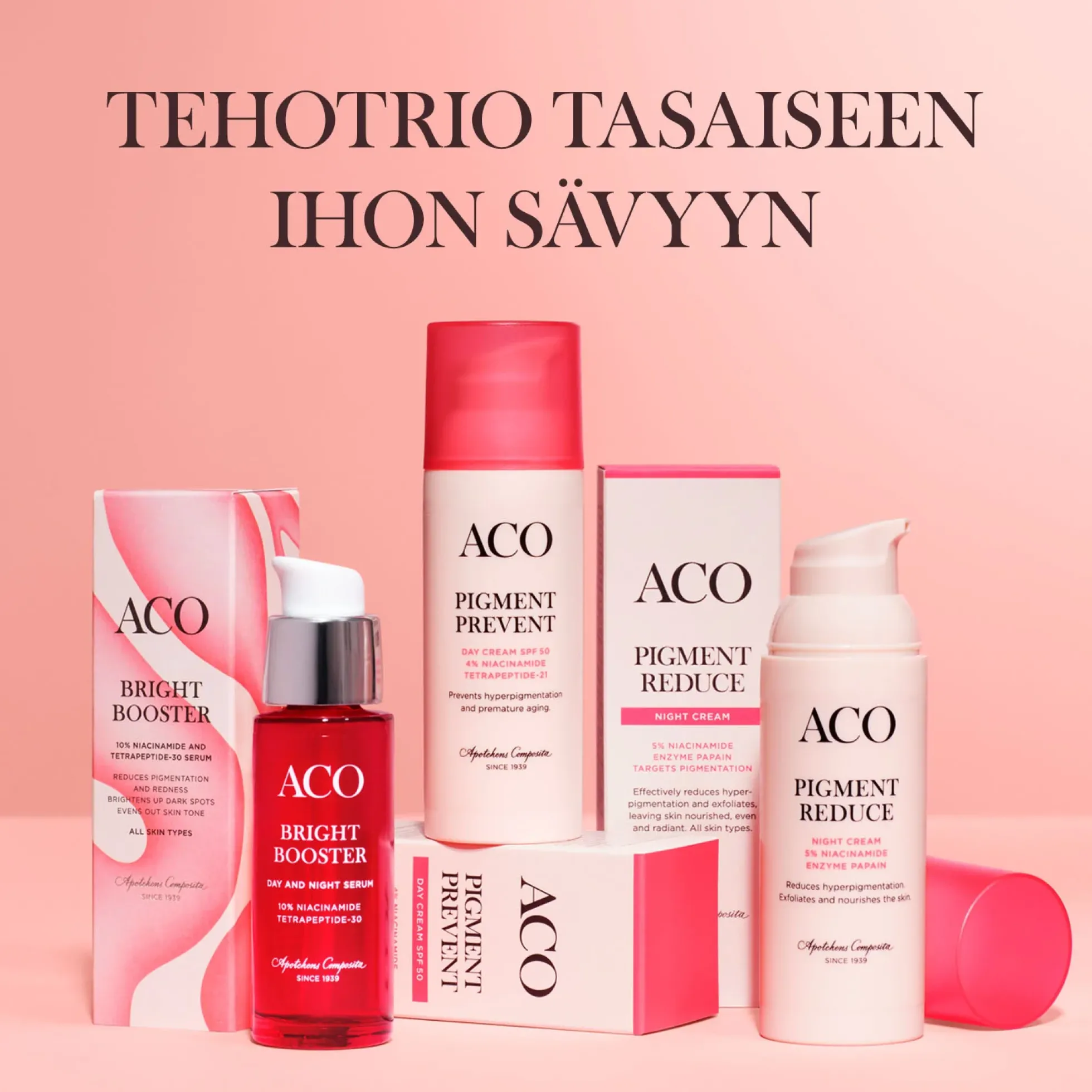 ACO Face Pigment Reduce Night Cream pigmenttimuutoksia ehkäisevä yövoide 50 ml