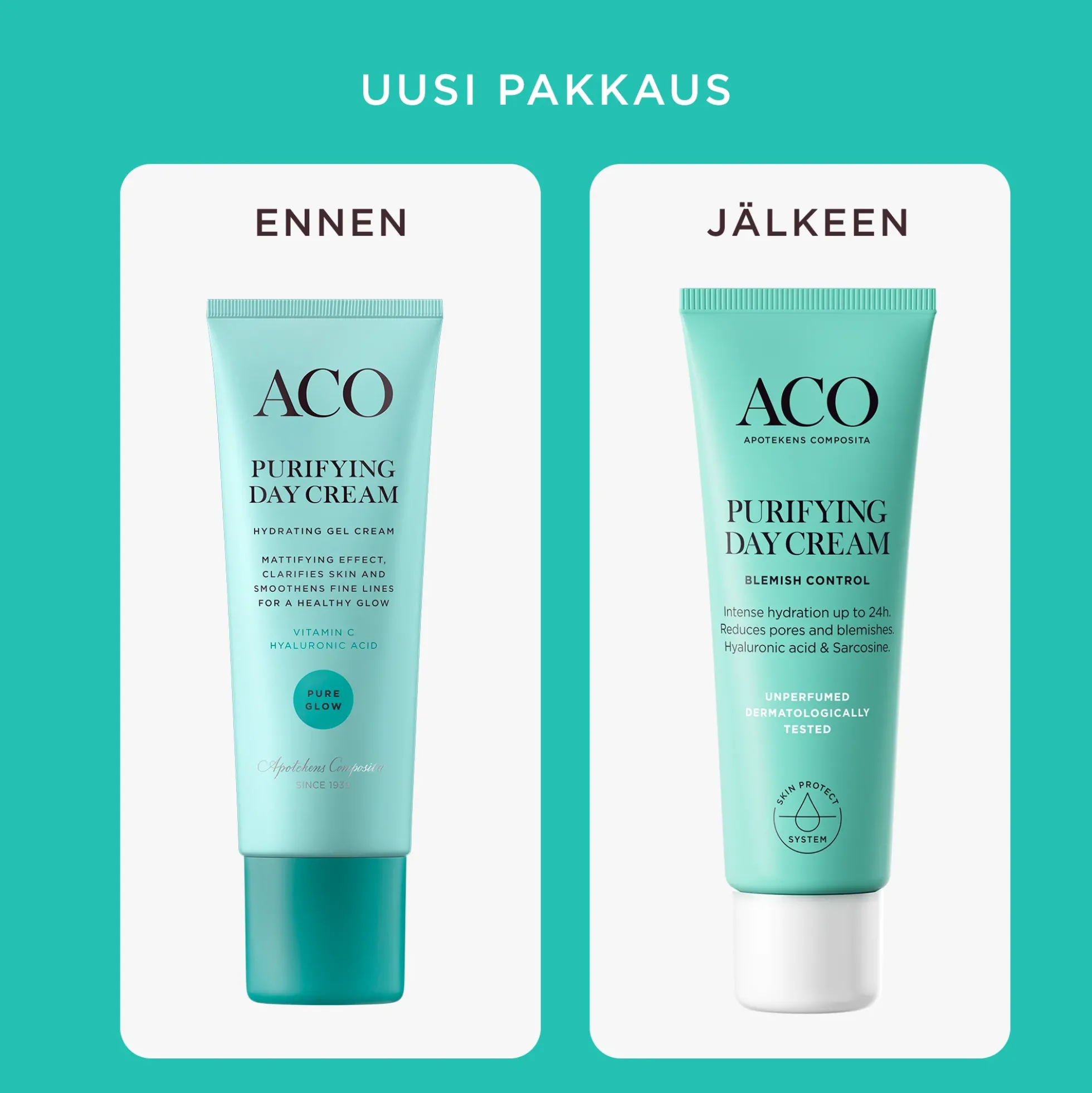 ACO Face Purifying Day Cream tasapainottava päivävoide 50 ml