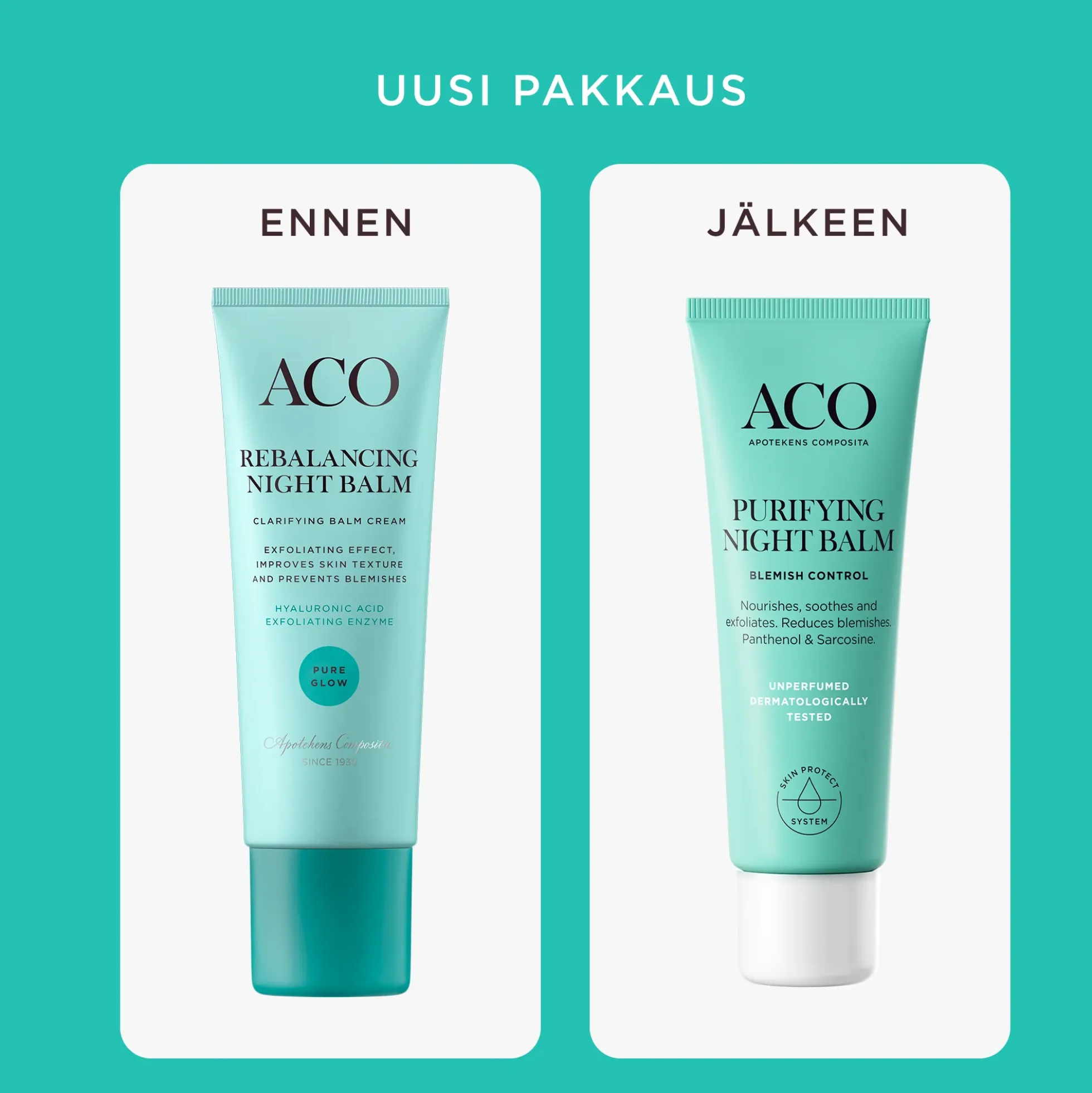ACO Face Purifying Night Balm yövoide epäpuhtaalle iholle 50 ml