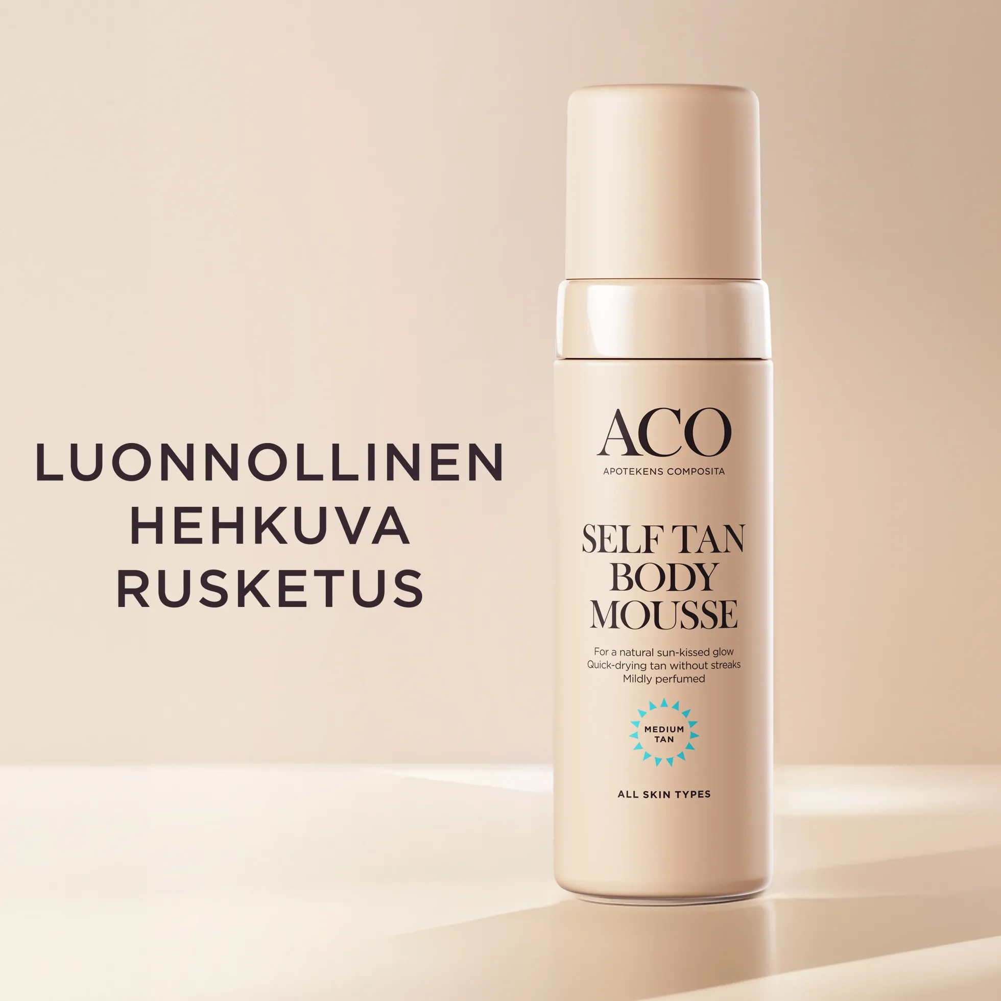 ACO Self Tan Body Mousse itseruskettava vaahto 150 ml