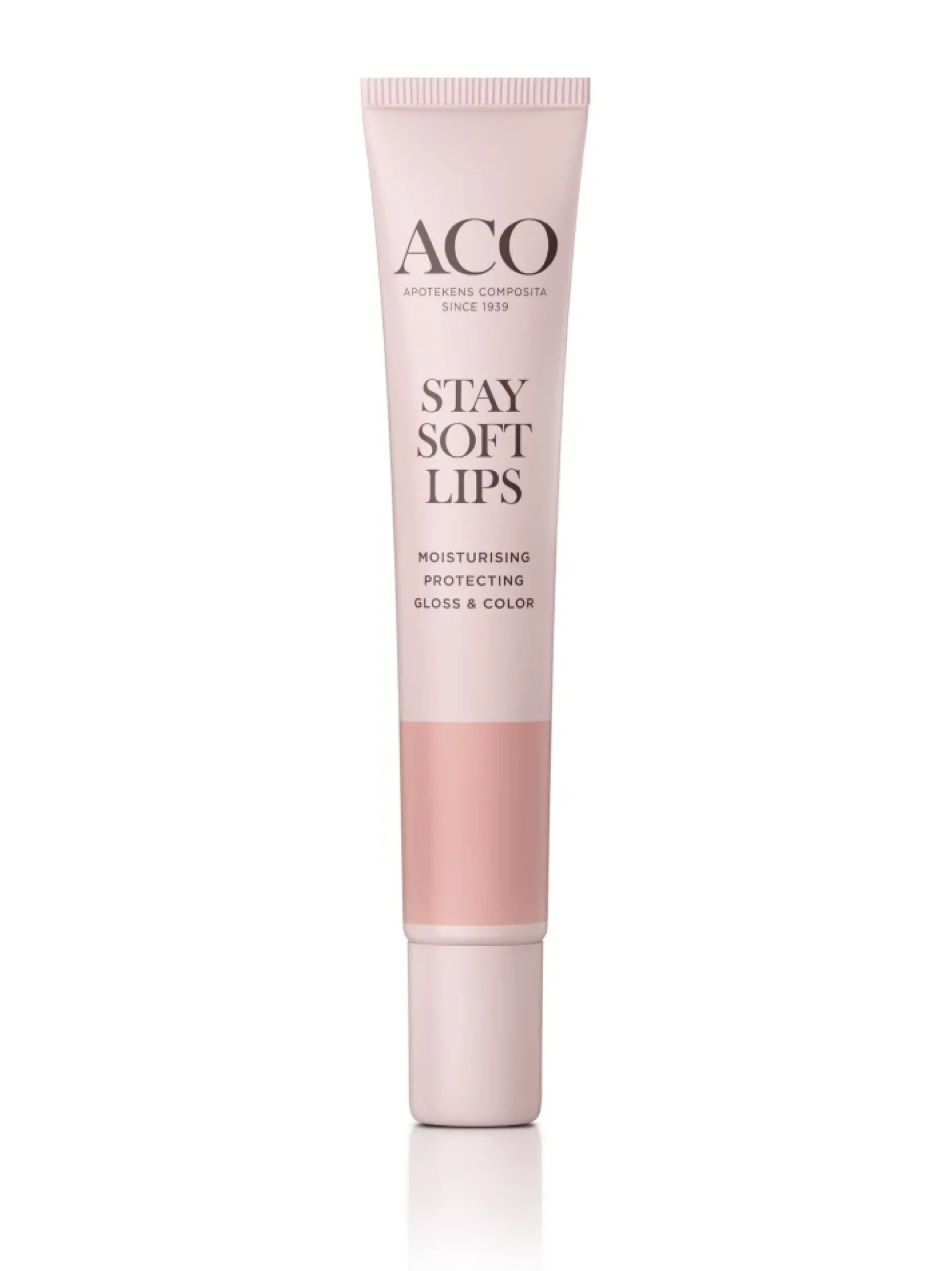 ACO Stay Soft Lips Caramel Nude kosteuttava huulivoide, nude-sävy 12 ml
