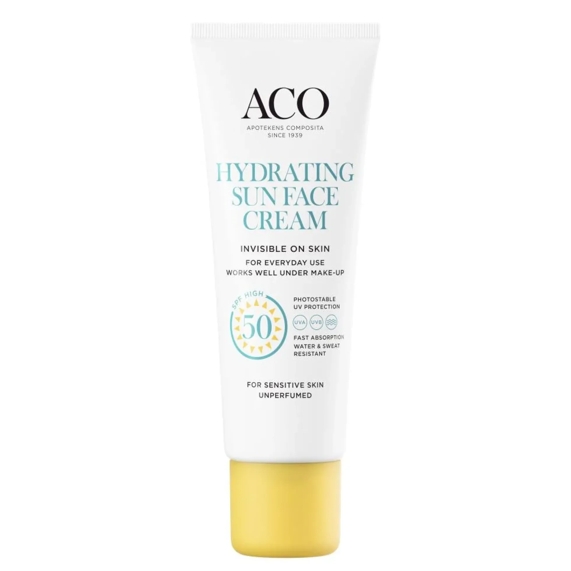 ACO Sun Face Hydrating Cream SPF50 kosteuttava aurinkovoide kasvoille 40 ml