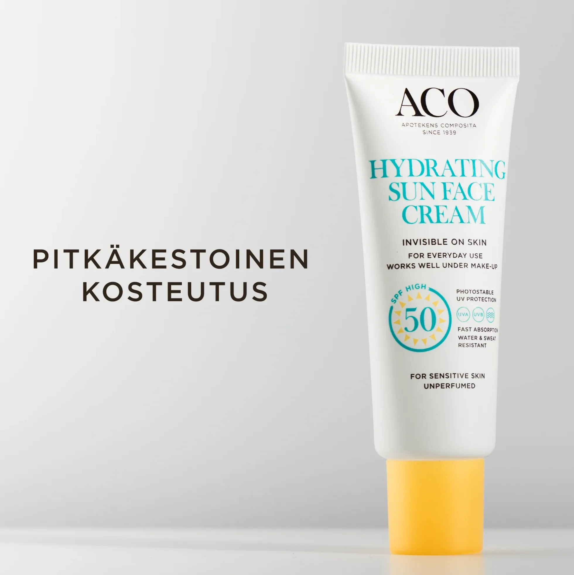 ACO Sun Face Hydrating Cream SPF50 kosteuttava aurinkovoide kasvoille 40 ml