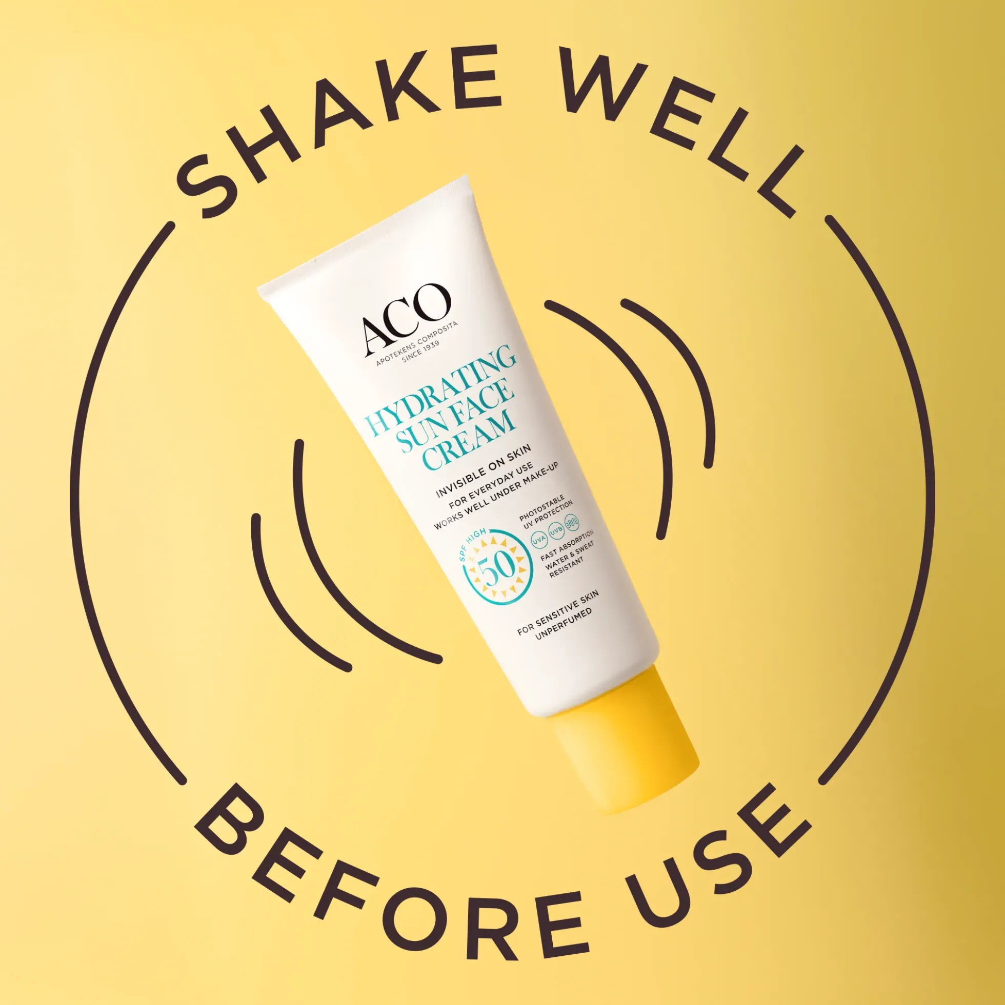 ACO Sun Face Hydrating Cream SPF50 kosteuttava aurinkovoide kasvoille 40 ml