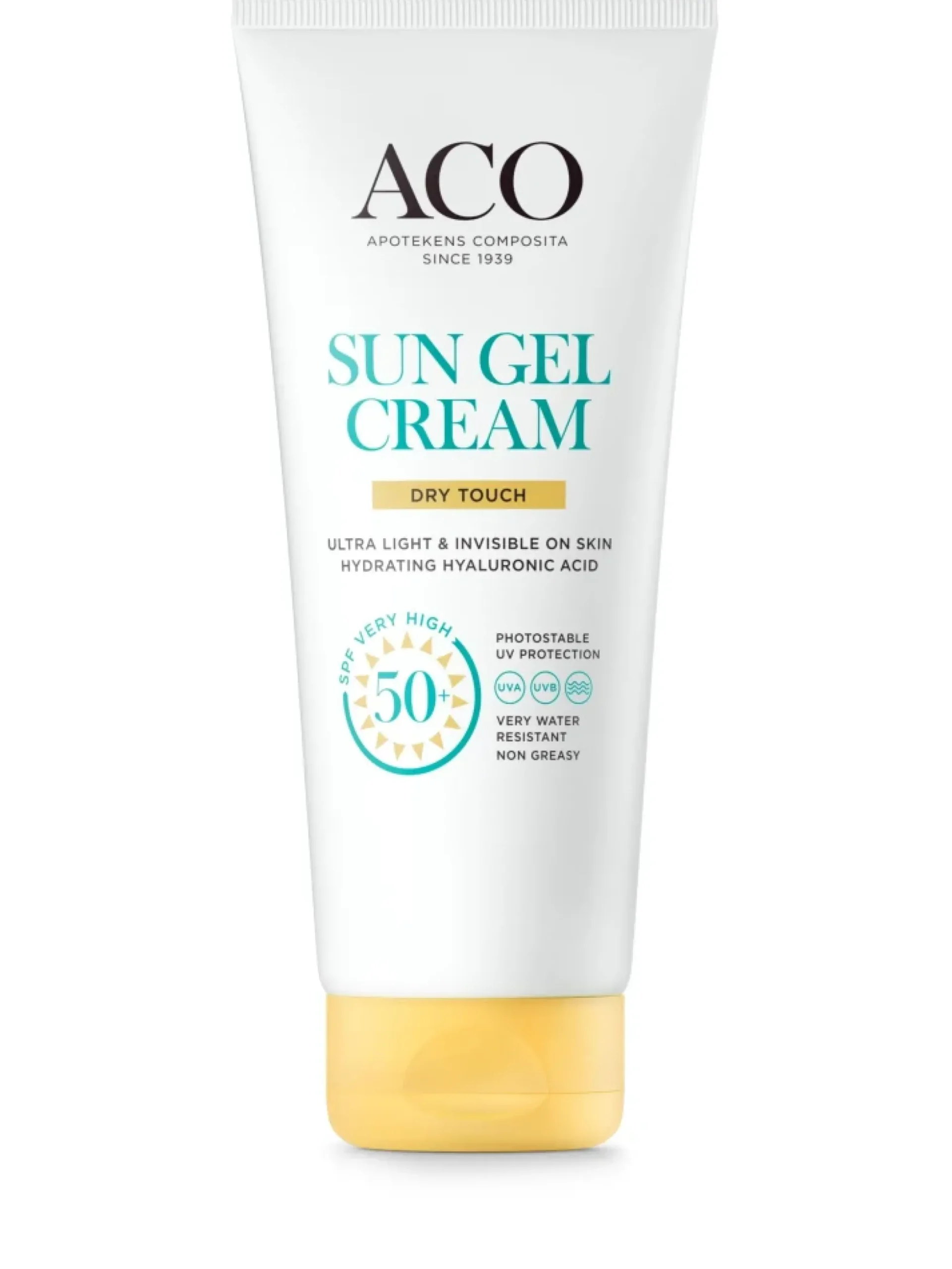 ACO Sun Gel Cream Dry Touch SPF50+ kevyt aurinkosuojavoide 200 ml