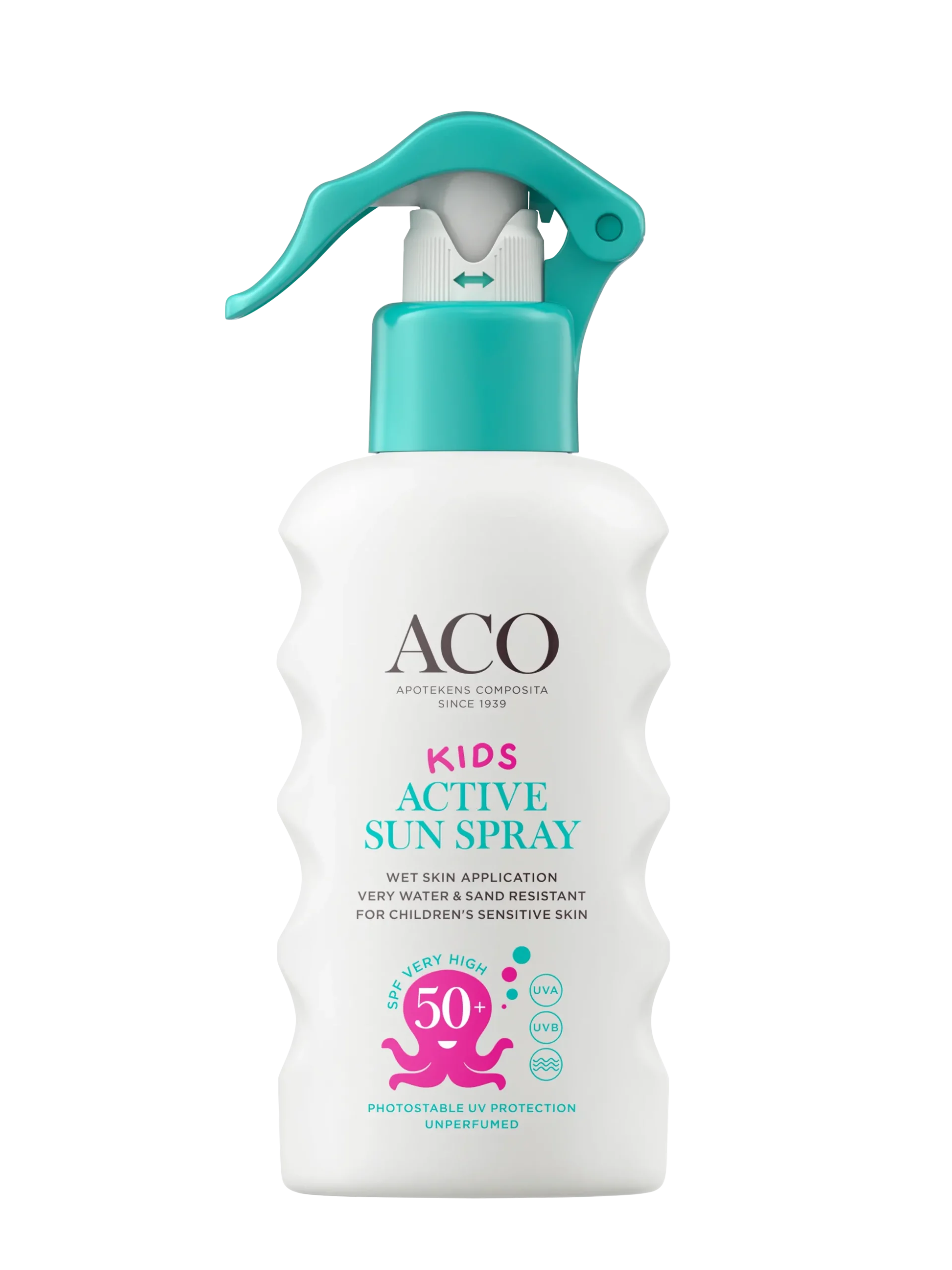 ACO Sun Kids Active Sun Spray SPF50+ -aurinkosuojaspray lapsille + ACO sun kids stick kaupan päälle!