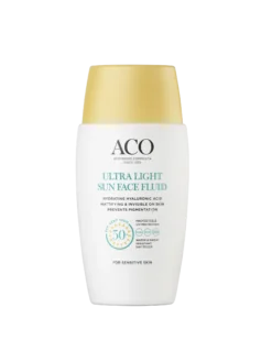 ACO Sun Ultra-Light Face Fluid SPF50+ kevyt aurinkosuojavoide kasvoille