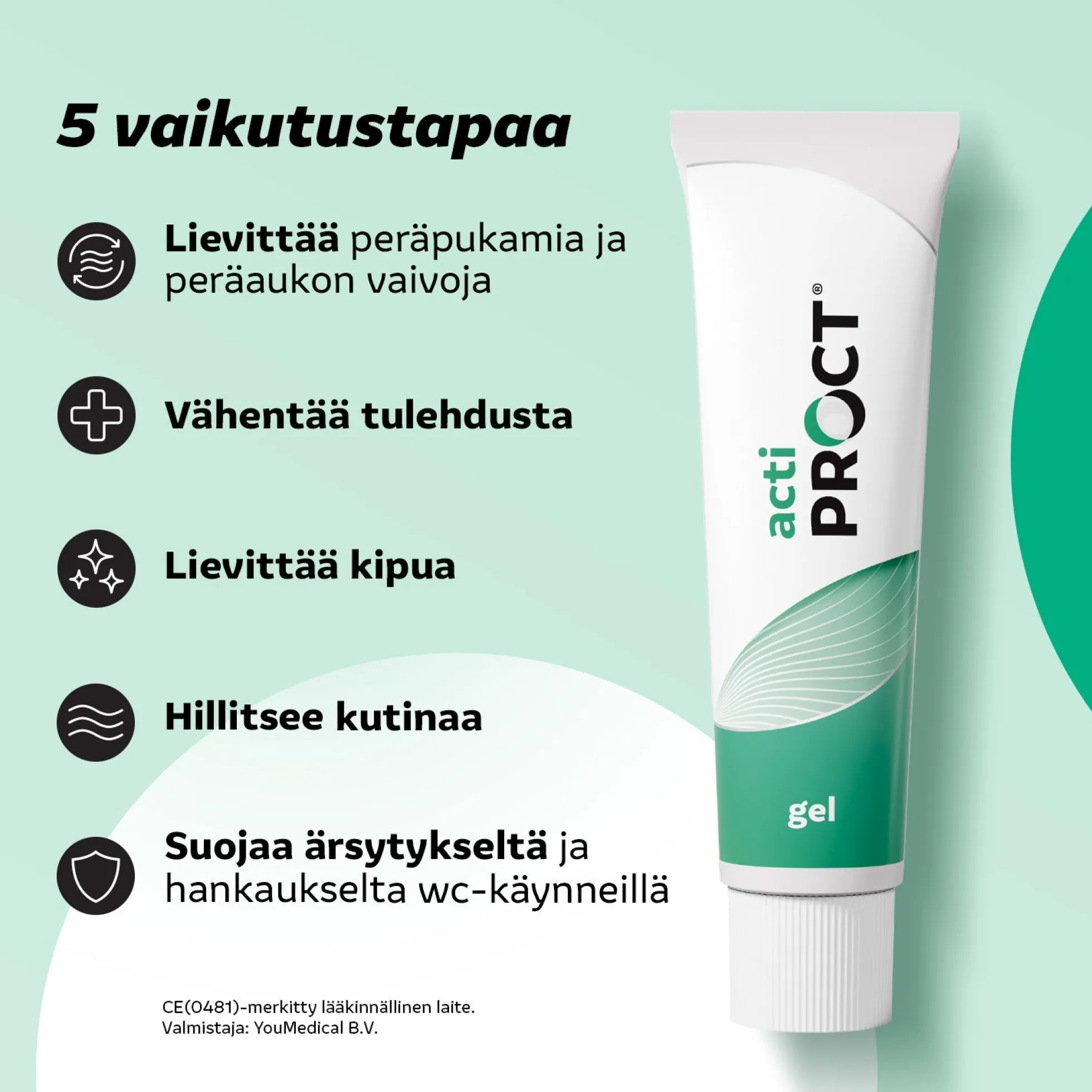 ActiProct geeli + asetin 30 g -Peräpukamien oireisiin