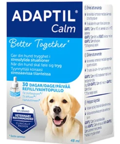 Adaptil Calm liuos vaihtopullo -Feromoniliuos koiran tyynnyttämiseen jännittävissä ja uusissa tilanteissa