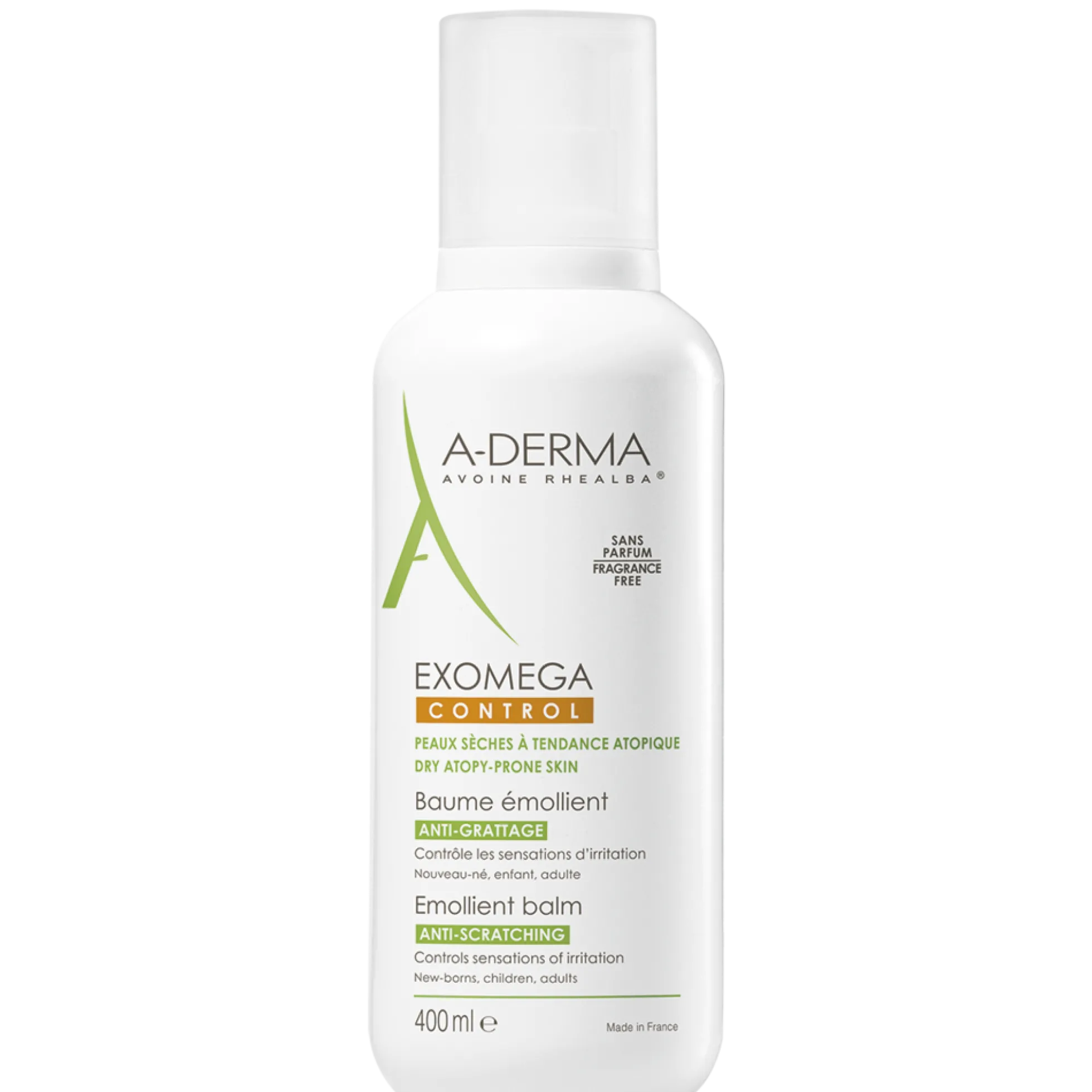 A-DERMA Exomega Control Balm täyteläinen hoitovoide 400 ml