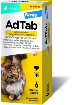 AdTab 48 mg purutabletit kissalle 2-8kg 6 tabl