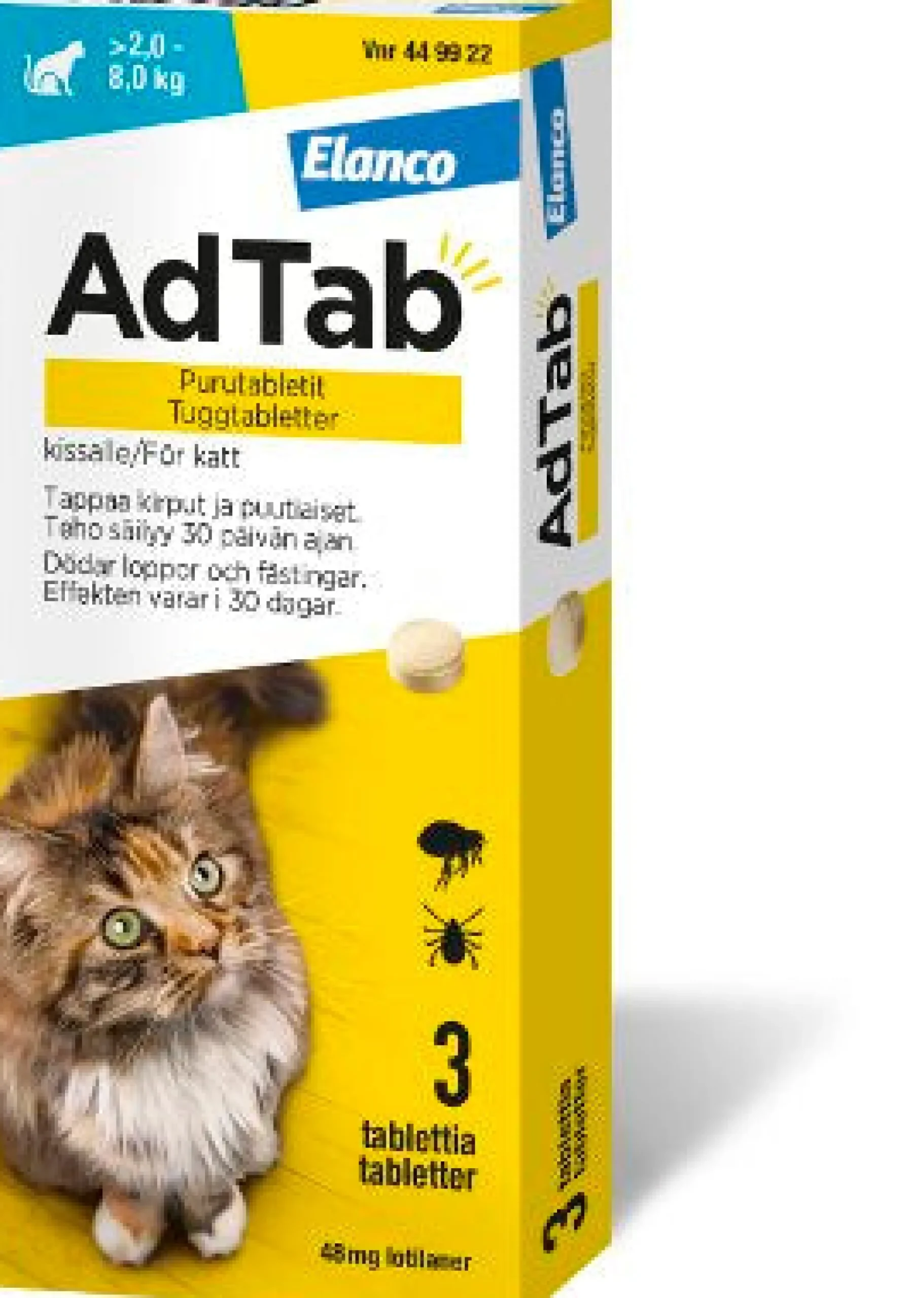 AdTab purutabletit kissalle 3 tabl