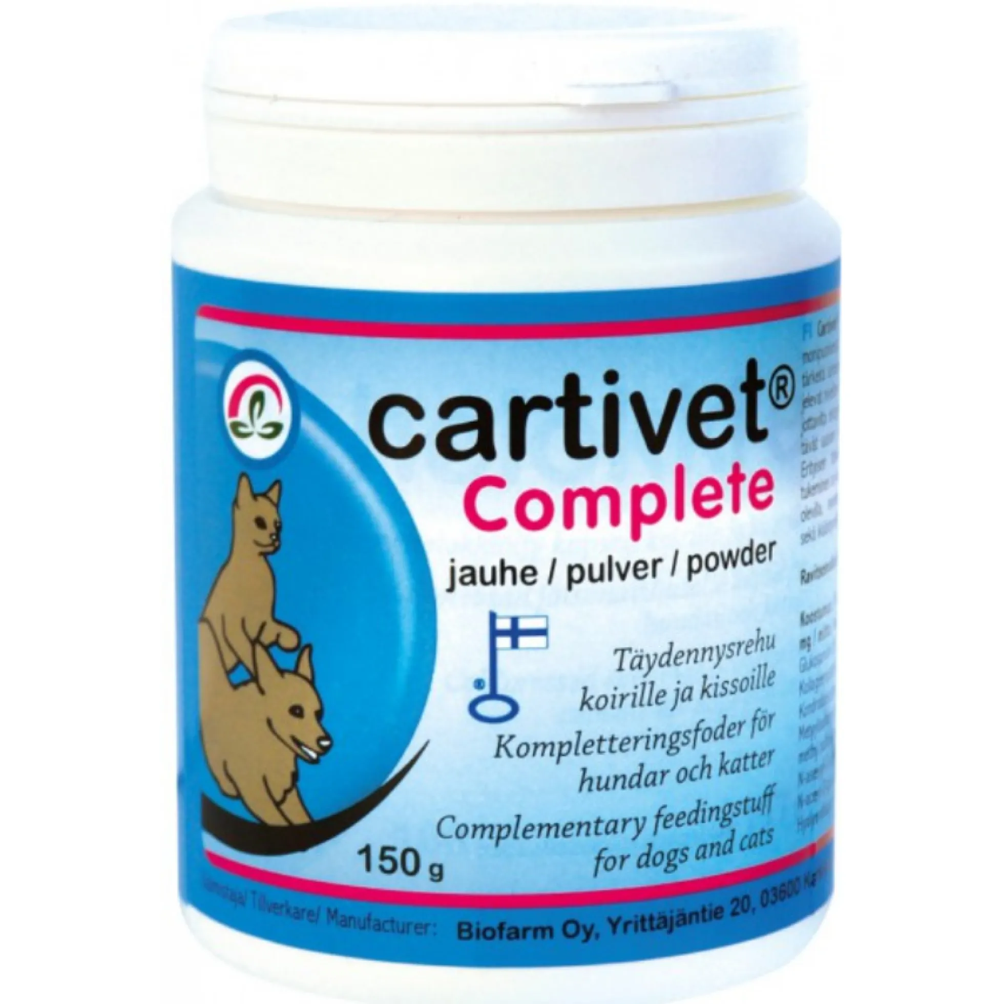 AIKA Cartivet Complete -nivelten hyvinvointiin kissoille ja koirille Eri kokoja