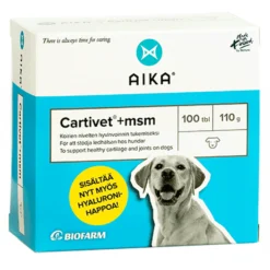 AIKA Cartivet+MSM -tabletti Nivelten terveyteen Koirille 100 tbl