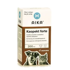 AIKA Kaopekt forte 200 ml -Oraaliliuos koirien ja kissojen akuuttien ruuansulatushäiriöiden yhteydessä
