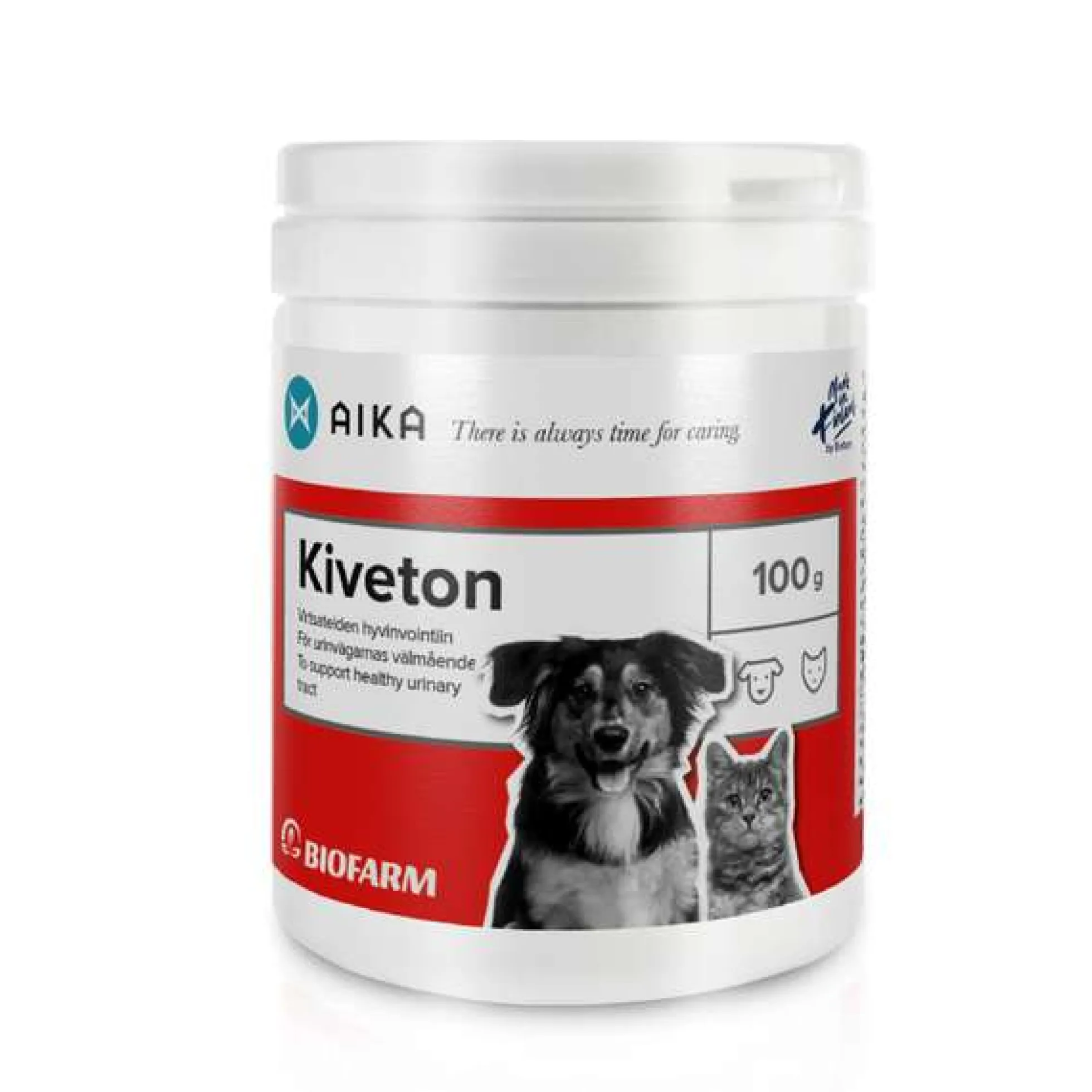 AIKA Kiveton 100 g -tukemaan koiran ja kissan virtsateiden hyvinvointia