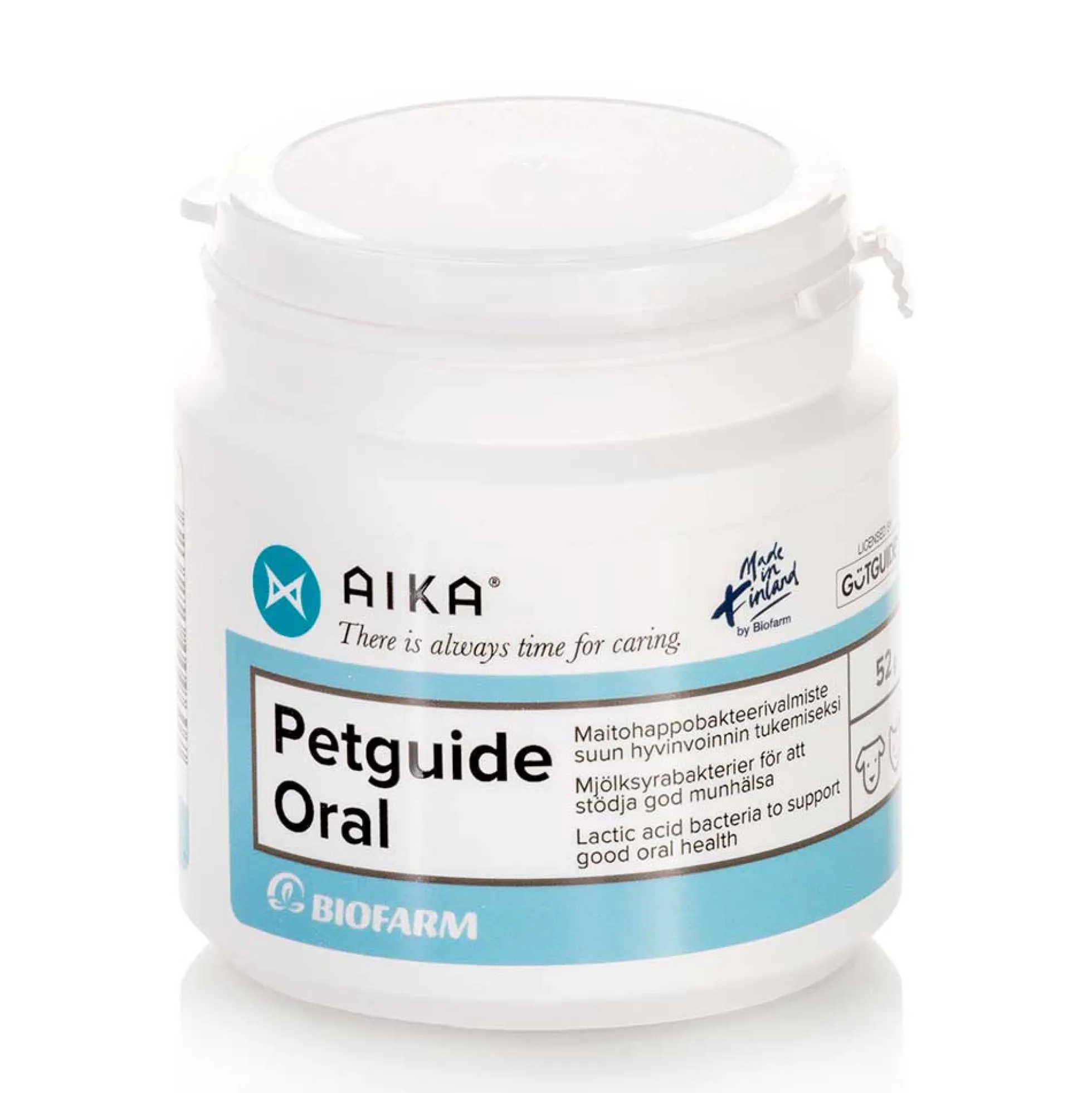 AIKA Petguide Oral 52 g- Maitohappobakteeriseos kissojen ja koirien suun hyvinvointiin