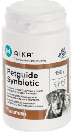 AIKA Petguide Synbiotic (ent. Petguide suolisto) -suolistomikrobiston tasapainottamiseen kissoille ja koirille - Eri pakkauskokoja