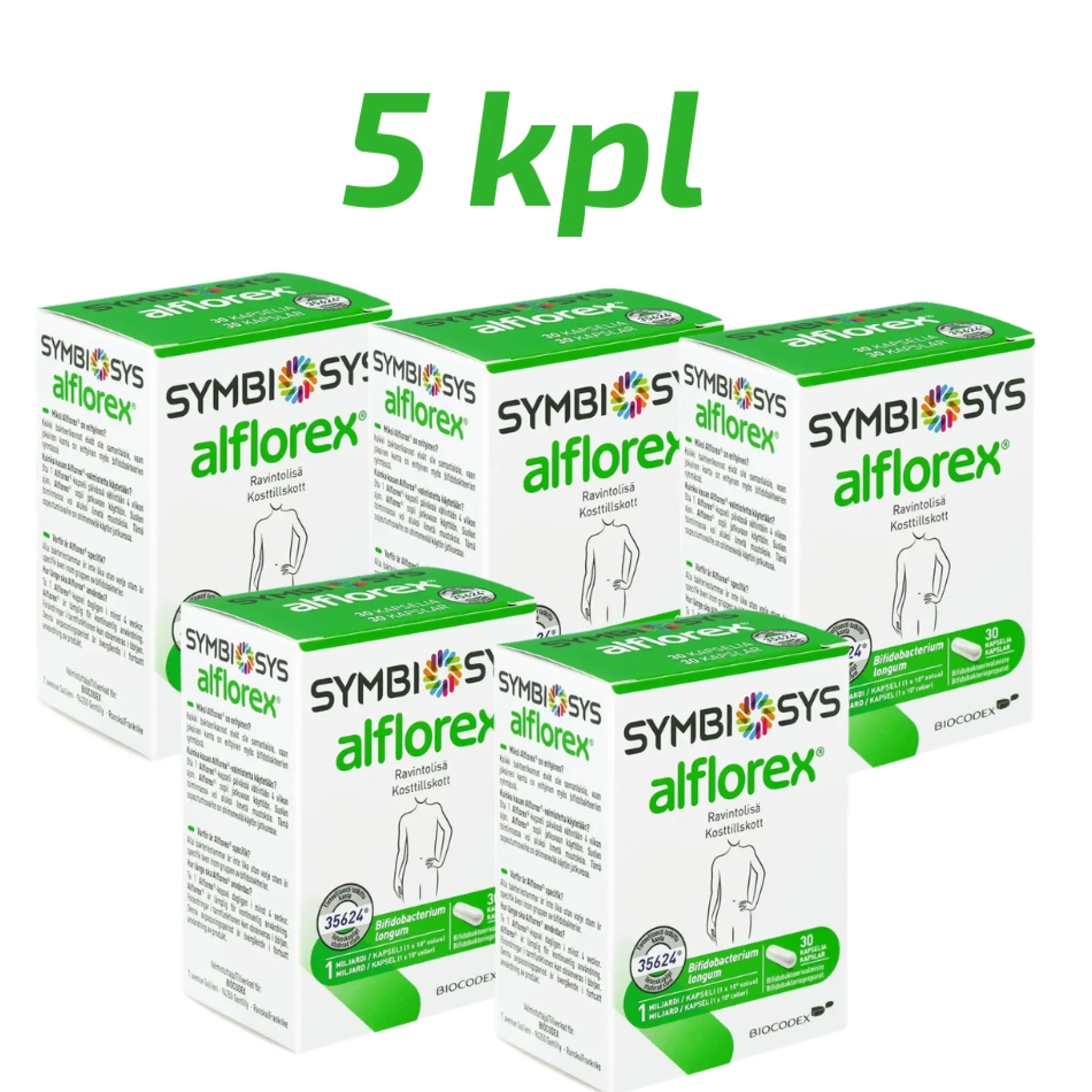 Alflorex säästöpakkaus 5 x 30 kapselia