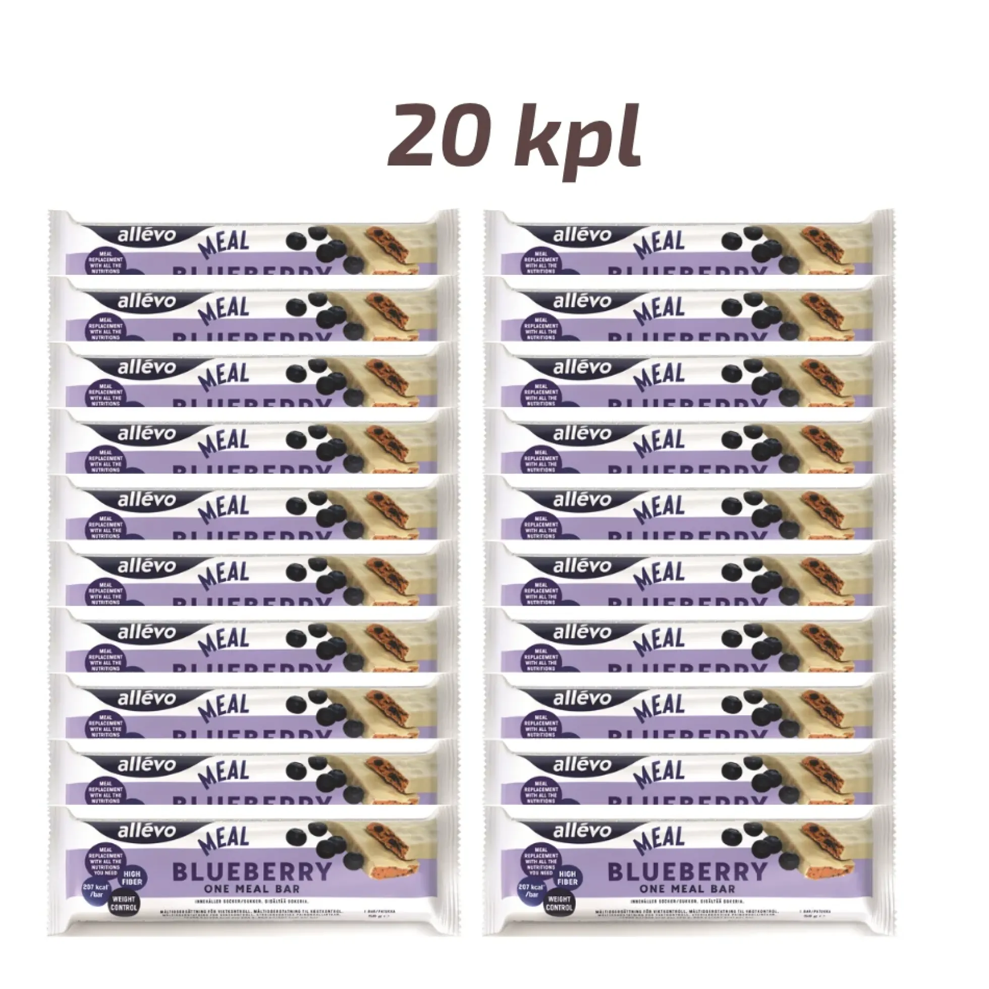 Allevo Meal Mustikka säästöpakkaus 20 x 58 g