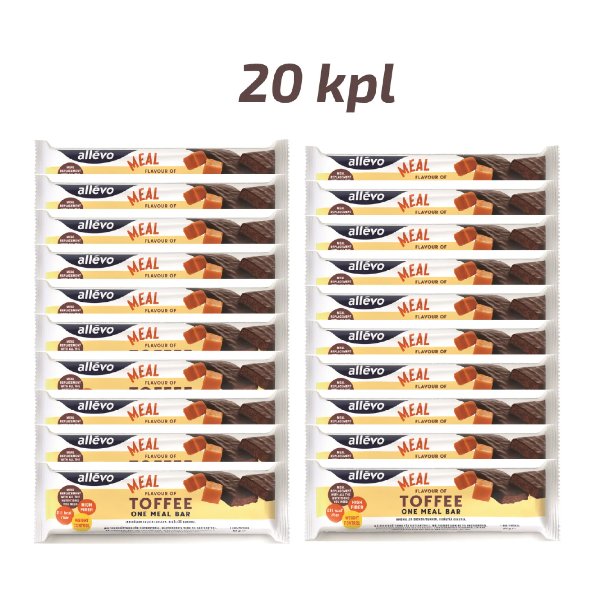 Allevo Meal Toffee säästöpakkaus 20 x 57 g
