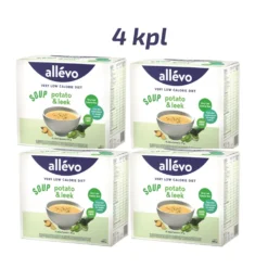 Allevo VLCD Keitto Peruna&Purjo säästöpakkaus 4 x 15 pss