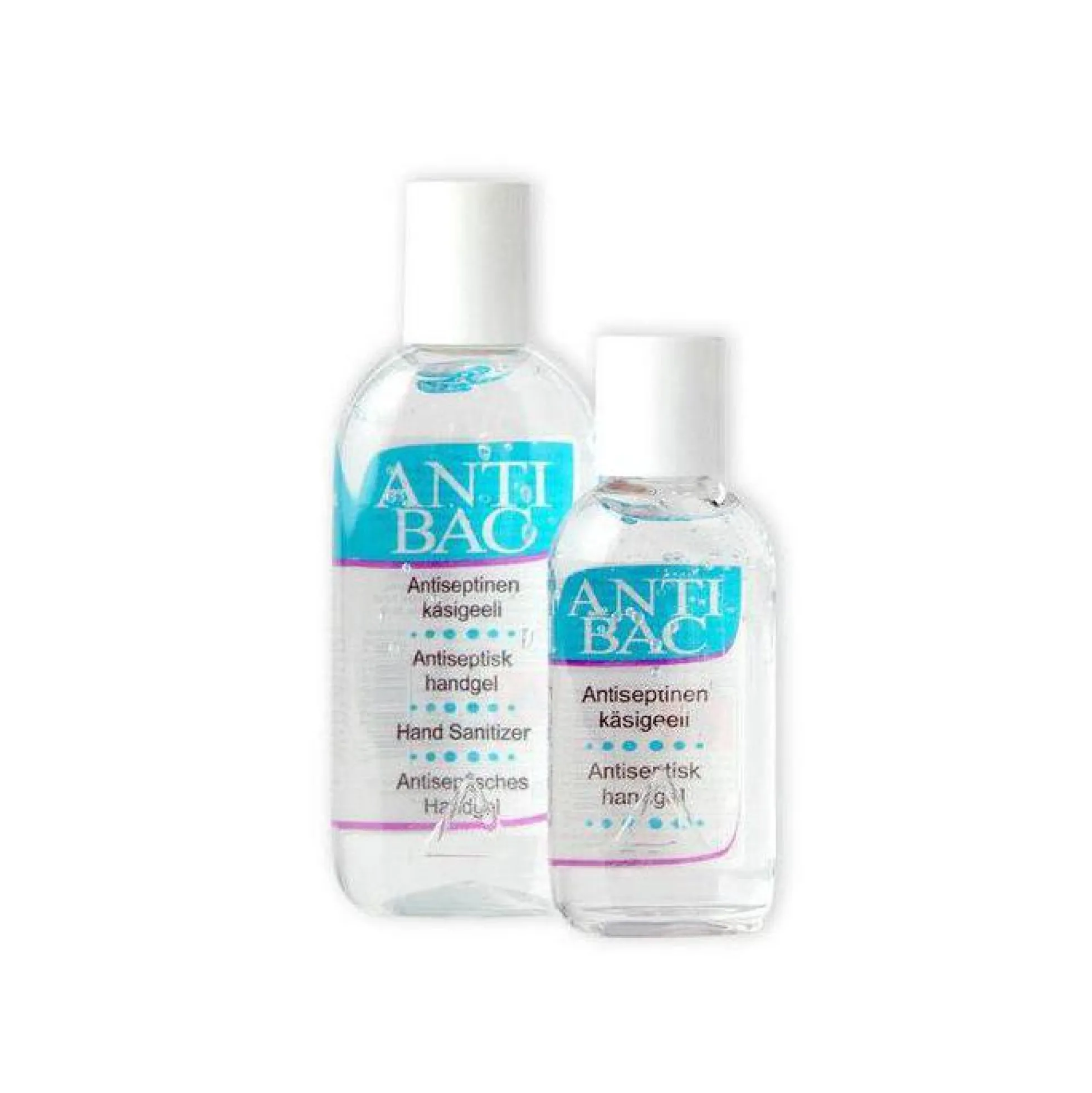 Antibac desinfioiva käsigeeli - eri kokoja