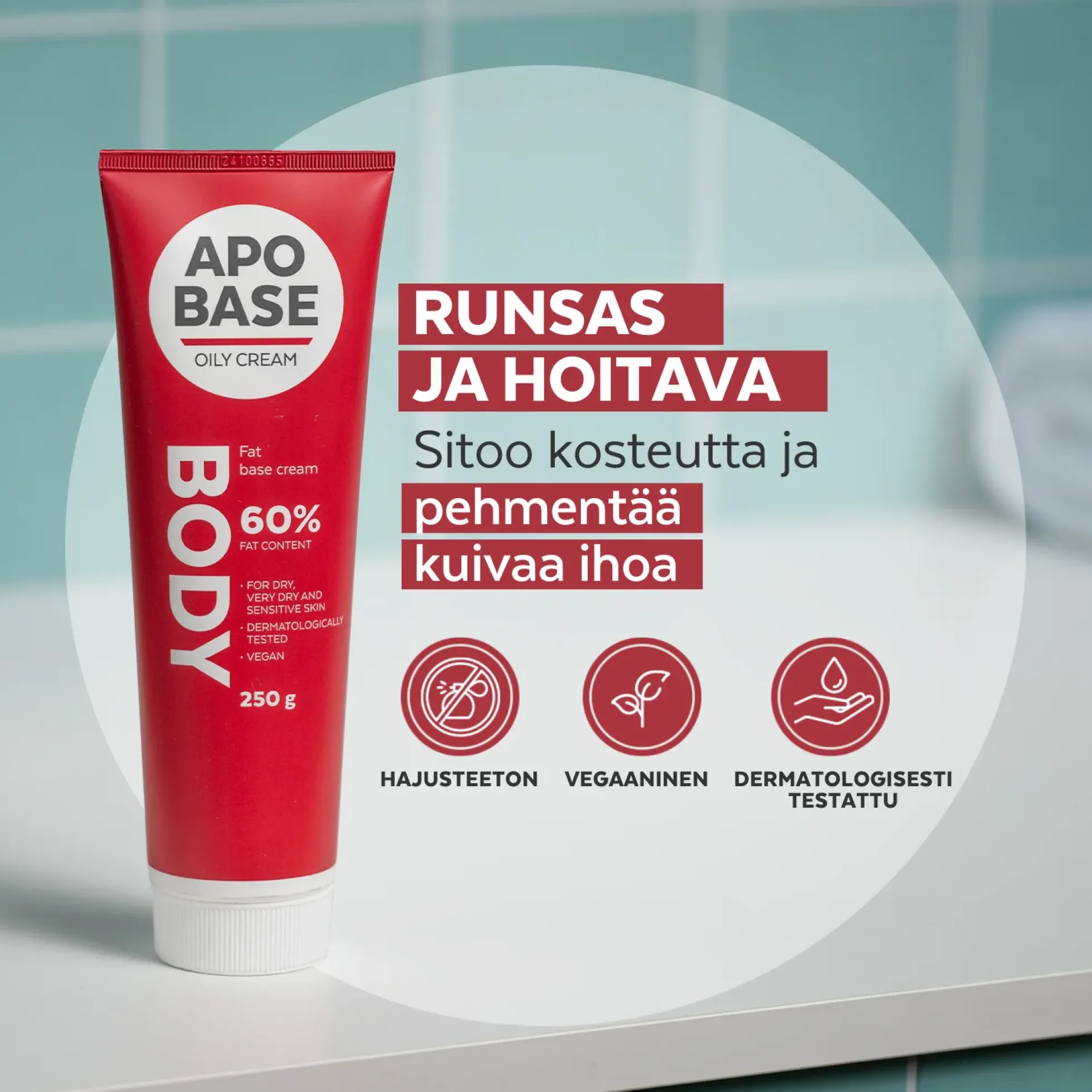 Apobase Oily Creme rasvainen perusvoide - eri kokoja
