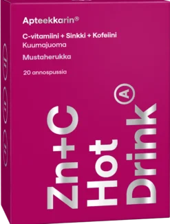 Apteekkarin C+Sinkki kuumajuoma annospussit mustaherukka