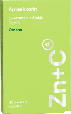 Apteekkarin C+ Sinkki pastilli omena 30 kpl