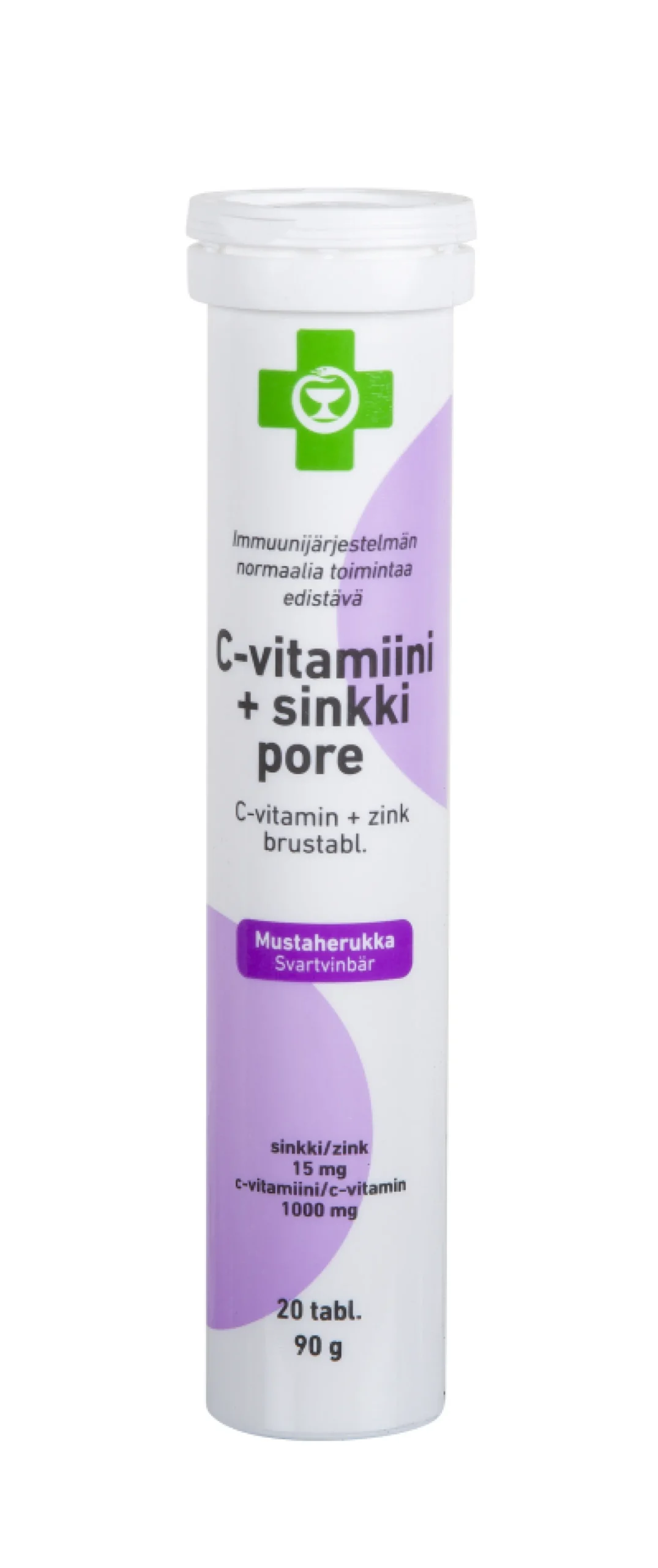 Apteekki C-vitamiini + sinkki Pore mustaherukka