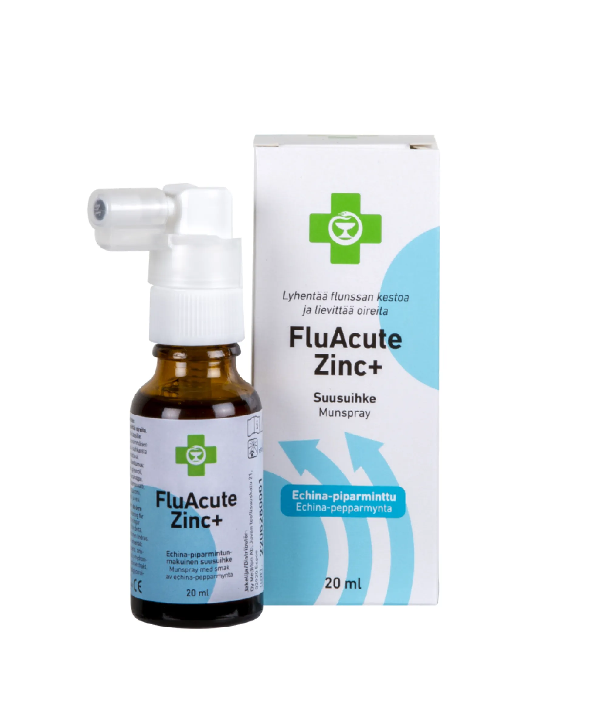 Apteekki FluAcute Zinc+ Piparminttu + Echina 20 ml