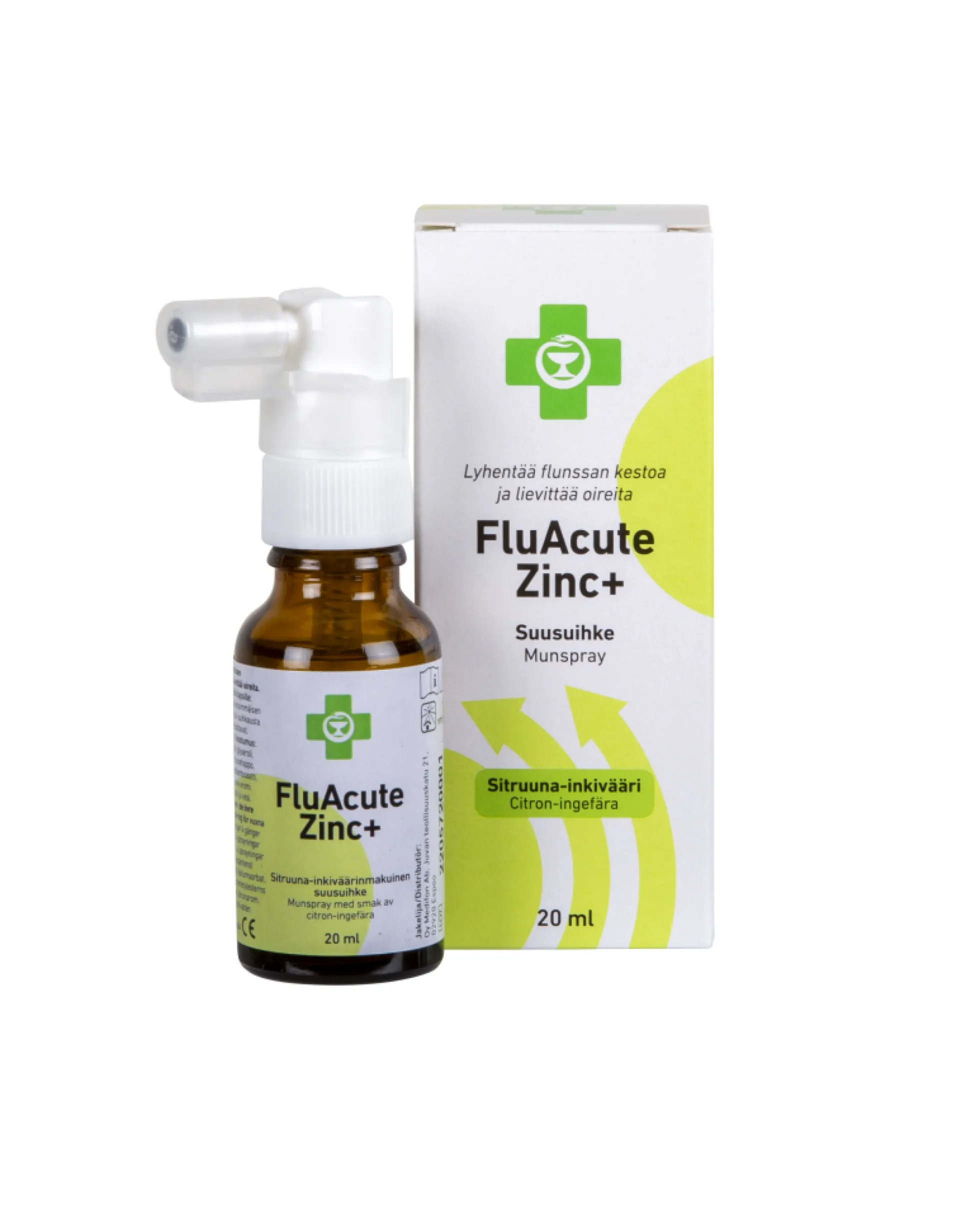 Apteekki FluAcute Zinc+ Sitruuna-inkivääri