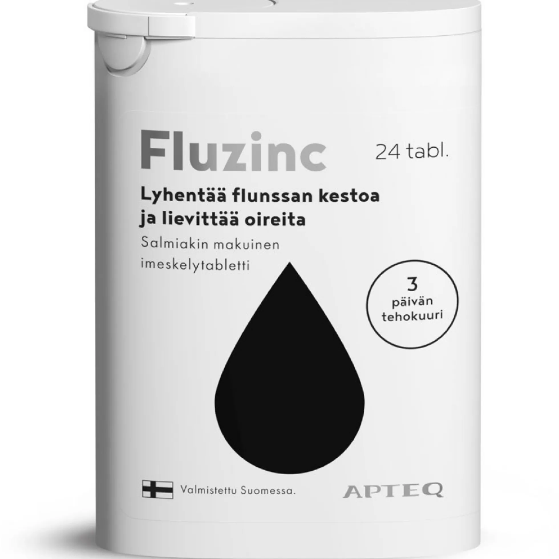 Apteq Fluzinc -sinkkiasetaatti salmiakki