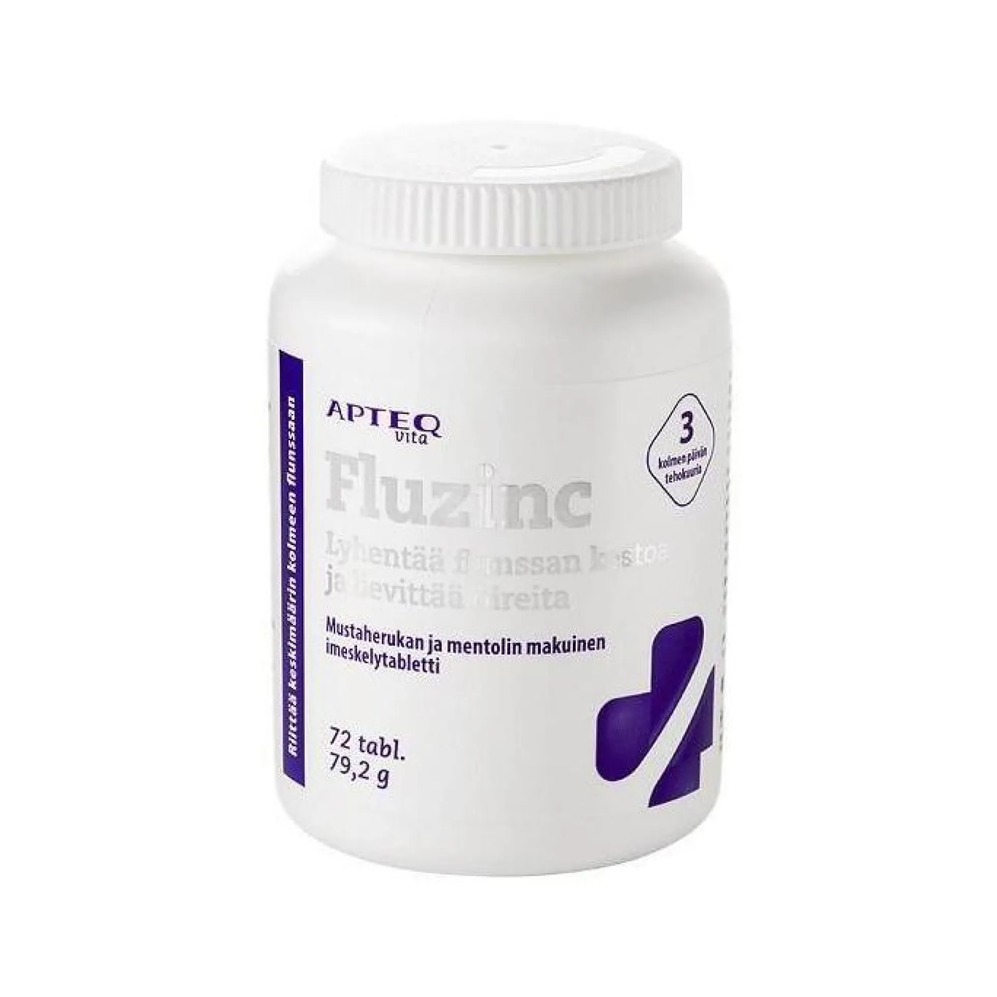 Apteq Fluzinc -sinkkiasetaatti mustaherukka