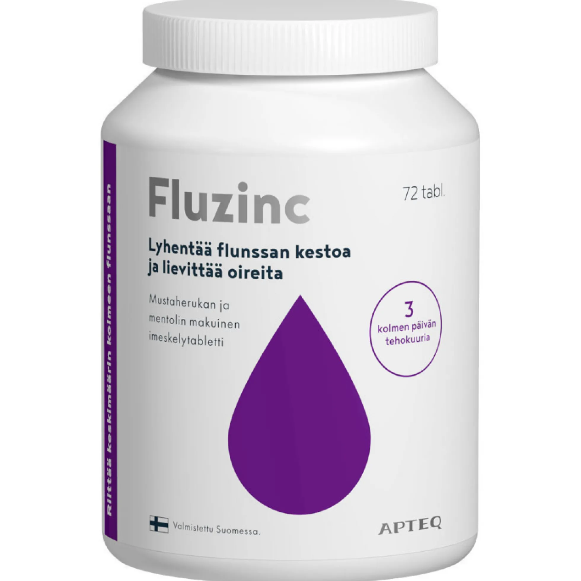 Apteq Fluzinc -sinkkiasetaatti mustaherukka
