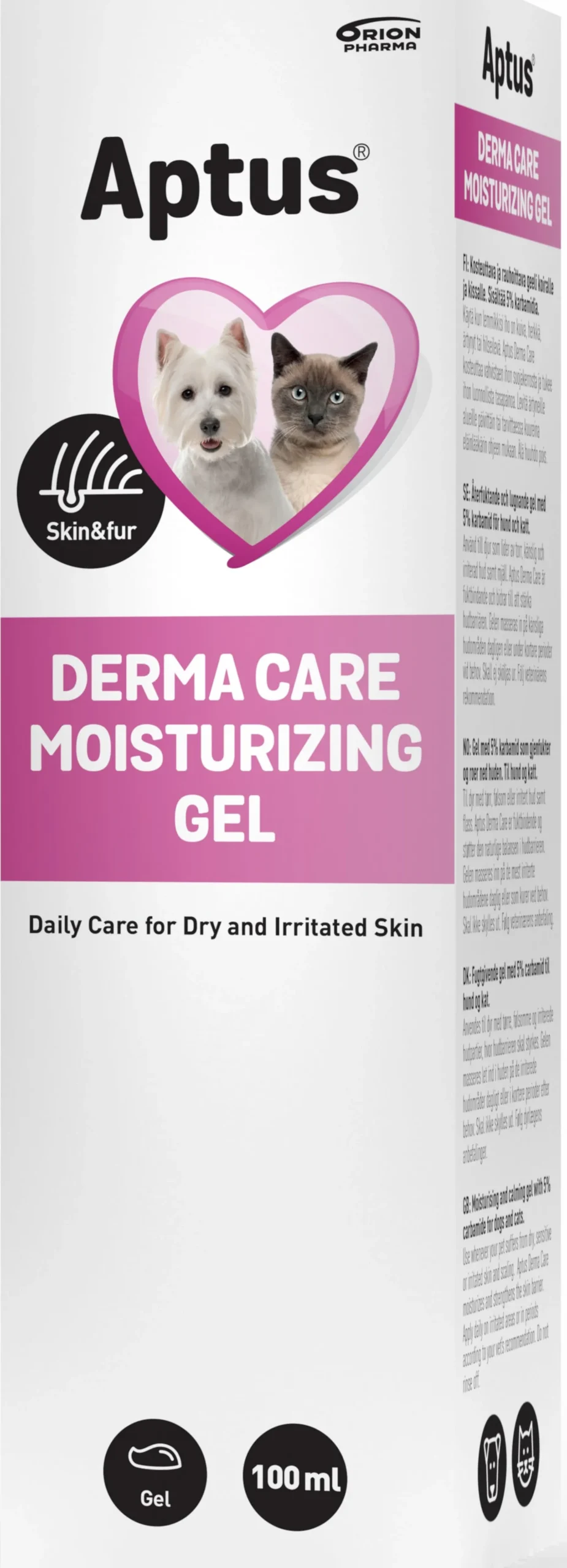 Aptus Derma Care Moisturizing Gel -kosteuttava geeli koirille ja kissoille 100 ml