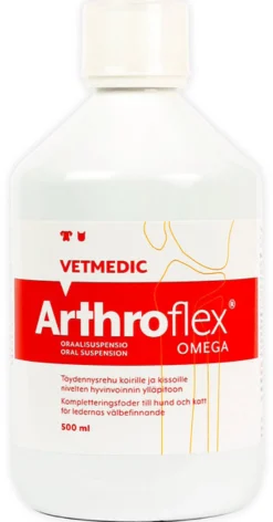 Arthroflex Omega oraalisuspensio -täydennysrehu koirille ja kissoille -Eri kokoja