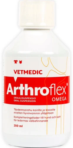 Arthroflex Omega oraalisuspensio -täydennysrehu koirille ja kissoille -Eri kokoja