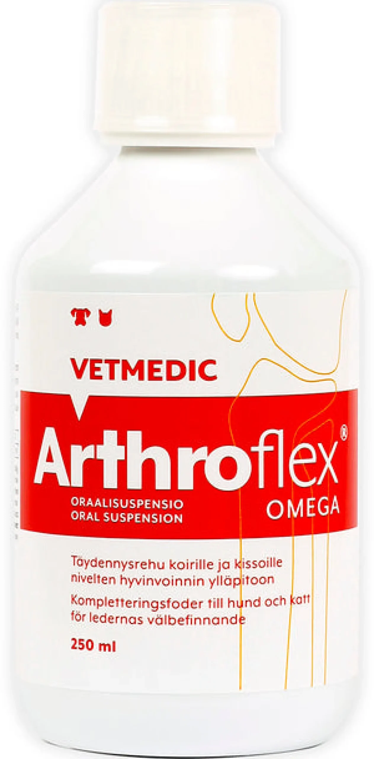Arthroflex Omega oraalisuspensio -täydennysrehu koirille ja kissoille -Eri kokoja