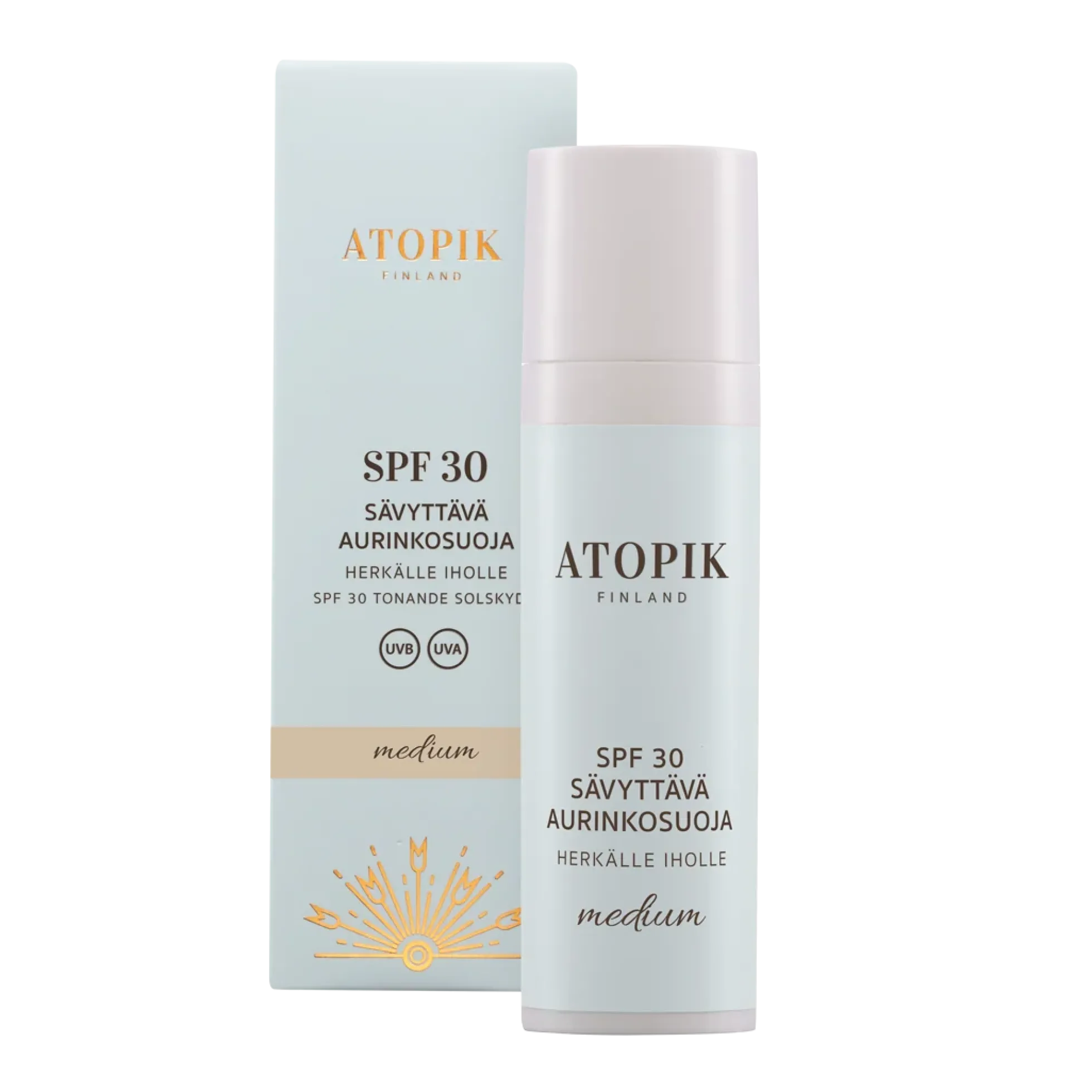 Atopik SPF 30 Sävyttävä Aurinkosuoja Medium
